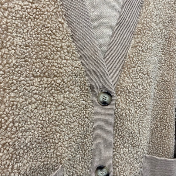 Aaron & Amber Sherpa Cardigan Jacket Size Large - Picture 4 of 6